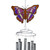 Purple Butterfly 65cm Metal Wind Chime Suncatcher Hanging Garden Ornament