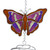 Purple Butterfly 65cm Metal Wind Chime Suncatcher Hanging Garden Ornament