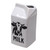 Novelty White Ceramic Milk Carton Jug with Cow Design