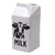 Novelty White Ceramic Milk Carton Jug with Cow Design