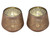 Dusky Pink Glass Geometric Tealight Candle Holders - Set of 3