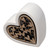 White Ceramic Heart Ornament with Natural Wood Heart Cut-Out Detail