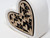 White Ceramic Heart Ornament with Natural Wood Heart Cut-Out Detail