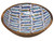 Wooden 25cm Serving Bowl with Colourful Sardine Fish Print Enamel Interior