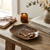 Brown Autumnal Ceramic Acorn Trinket Dish and Decorative Tray