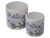 Fox & Floral Ceramic Plant Pots in Natural Grey Tones - Set of 2