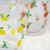 Clear Plastic Tumblers / Cups with Lemon and Orange Designs - Set of 4
