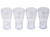 Clear Plastic Large Drinking Tumblers with Fluted Detail - Set of 4