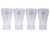 Clear Plastic Large Drinking Tumblers with Fluted Detail - Set of 4