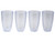 Clear Textured Plastic Drinking Tumblers - Set of 4
