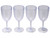 Textured Clear Plastic Wine Glasses - Great for Parties - Set of 4