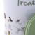 Dog Treats Storage Tin with Green Lid and Carry Handle