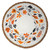 Round Autumn Woven Table Mat - Floral Orange & Black Leaf Design