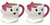 Cute Halloween Ghost Mug - Ceramic Cup with Pink Bow - Set of 2