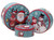 Round Christmas Storage Tins with Santa, Reindeer and Snowman Designs - Set of 3