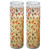 Christmas Gingerbread Glass Candle Holders with Festive Print - Set of 2
