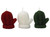 Christmas Knitted Mitten Shaped Candles in Red, White and Green - Set of 3