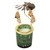 Merry Christmas Pine & Eucalyptus Carousel Candle in Festive Green Glass