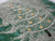 Green Embroidered Christmas Tree Rectangular Cushion with Velvet Piping