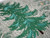 Green Embroidered Christmas Tree Rectangular Cushion with Velvet Piping