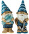 Set Of 2 Blue 21cm Novelty Garden Gnome Ornaments Figurines - Fish / Anchor Set Of 2 Blue 21cm Novelty Garden Gnome Ornaments Figurines - Fish / Anchor