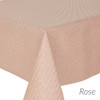 Catalonia: Herringbone - Rose - Wipe Clean Tablecloth - folded corner on table