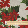 Mirha Poinsettia Christmas Wipe Clean Fabric