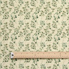 Wipe Clean Acrylic Coated Fabric - Culla: Vert. Shown with a wooden metre rule to show scale.