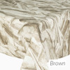 Acrylic Coated Tablecloth - Navarra: Leaves Brown - pictured on a table