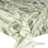 Acrylic Coated Tablecloth - Navarra: Leaves Green - pictured on a table
