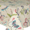 Wipe clean fabric. Living Flutter. Pictured on a table used as a tablecloth.