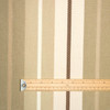 Acrylic Coated Fabric: Mirha Yarn Dyed Tweed Stripe. Pictured with a wooden rule to show scale.