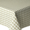 Acrylic Oilcloth - Mirha Yarn Dyed: Gingham Check - Natural. Pictured on a table