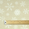 Acrylic Coated Fabric - Mirha Champagne Sparkle - pictured with a wooden ruler to show scale.