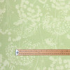 Wipe-clean Fabric: Navarra: Ceres Verde. Pictured with a wooden ruler to show scale