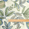 Living Simone Blue Wipe Clean Fabric. Pictured with a wooden metre rule to show scale