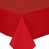 Ibiza Yarn Dyed: Festive Red -  wipe clean acrylic coated tablecloth pictured on a table