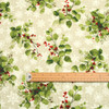 Wipe clean fabric. Living Winter Berries. Pictured with a wooden metre rule to show scale.