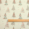Acrylic Coated Christmas Fabric:  Culla Christmas Trees- pictured with a wooden metre rule to show scale.
