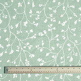 Wipe Clean Tablecloth - Blaze: Sprig Sage shown with a metre rule