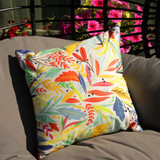 Outdoor Cushion: Nora - pictured on a garden seat