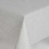 Wipe Clean Tablecloth (Extra Wide) - Murcia: Goya Grey - pictured on a table