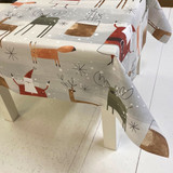 Acrylic Coated Tablecloth - Living: Nicholas - spread on a table