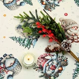 Wipe clean fabric. Living Tinker Cream. Pictured with a votive tealight candle and seasonal greenery.