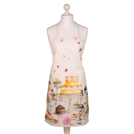 Acrylic coated apron. Digital: Teatime - full length view.