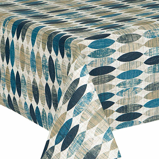 Acrylic Coated Tablecloth - Living: Surf - spread on a table