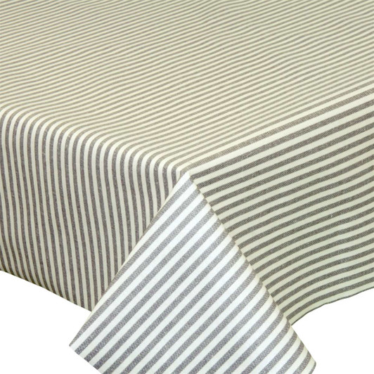 Murcia Marino wipe clean tablecloth shown on a table