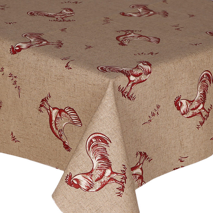 Valencia: Homestead wipe clean acrylic coated tablecloth - shown on a table