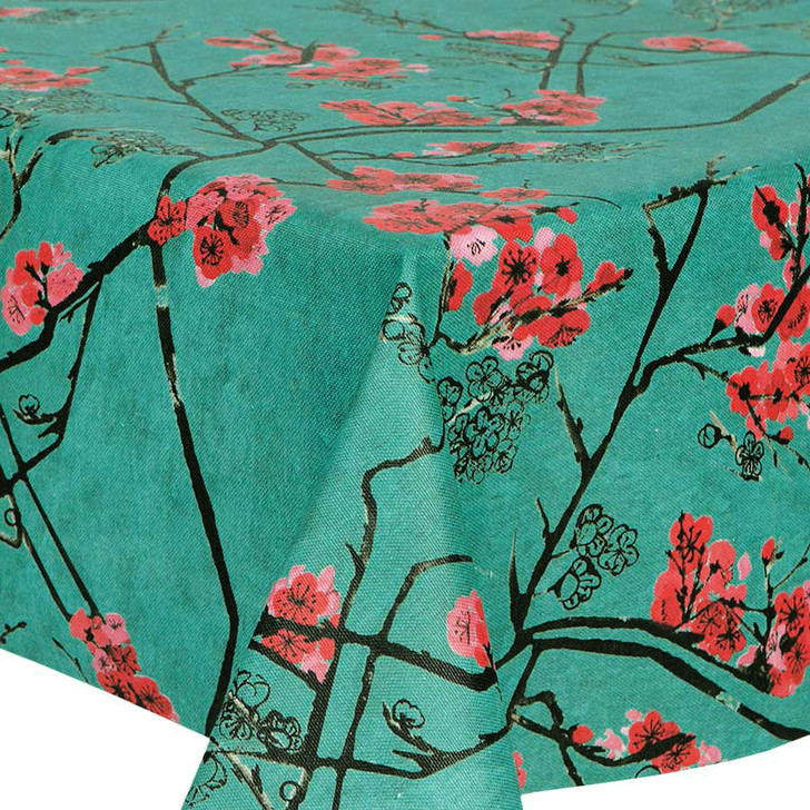 Digital Beijing - Wipe clean acrylic coated tablecloth - pictured on a table