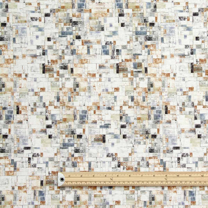 Acrylic Coated Wipe Clean Fabric - Navarra: Igor pictured with a wooden metre rule